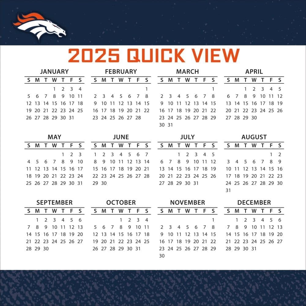 Amazon TURNER SPORTS Denver Broncos 2025 Box Calendar 25998053037 Office Products Amazon TURNER SPORTS Denver Broncos 2025 Box Calendar 25998053037 Office Products