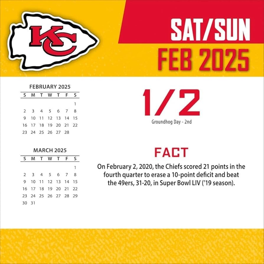 Amazon TURNER SPORTS Kansas City Chiefs 2025 Box Calendar 25998053042 Sports Outdoors Amazon TURNER SPORTS Kansas City Chiefs 2025 Box Calendar 25998053042 Sports Outdoors