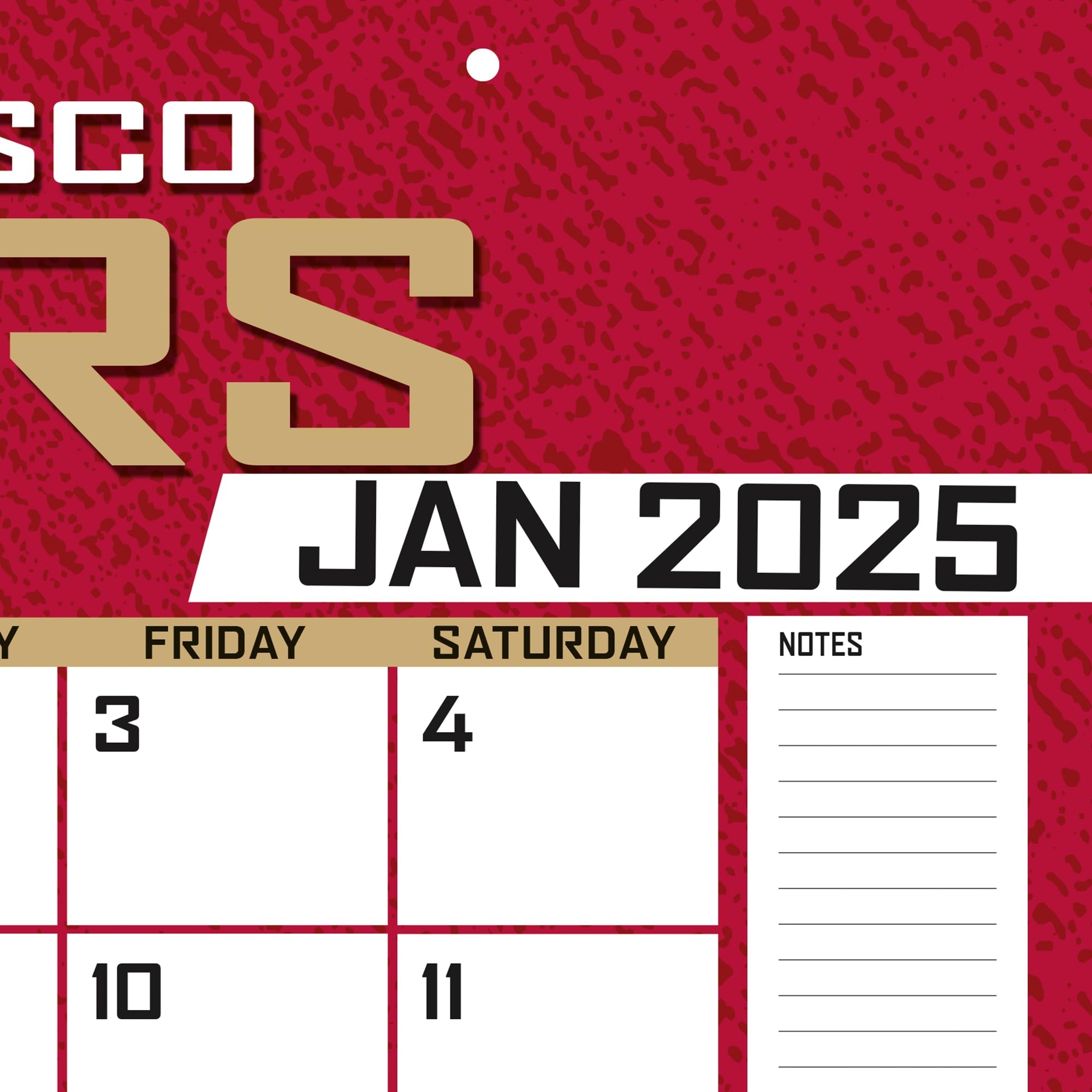 Amazon TURNER SPORTS San Francisco 49Ers 2025 22x17 Desk Calendar 25998061551 Office Products