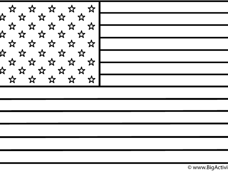 American Flag Coloring Page Presidents Day