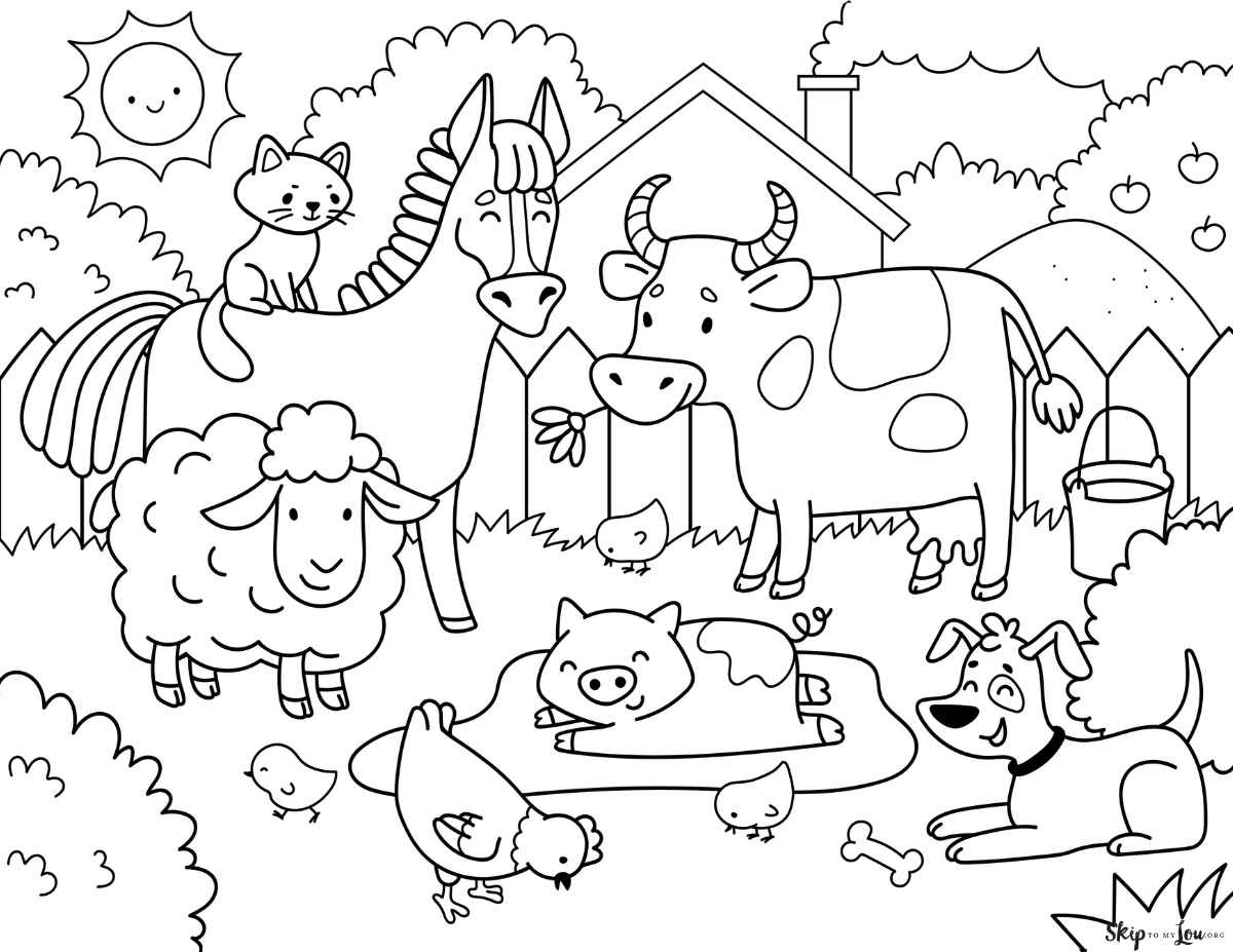 Animal Coloring Pages Free PDF Printables  Animal Coloring Pages Free PDF Printables