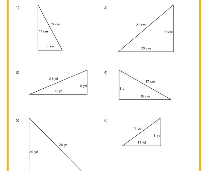 Area And Perimeter Of Triangles K12 Math Worksheets