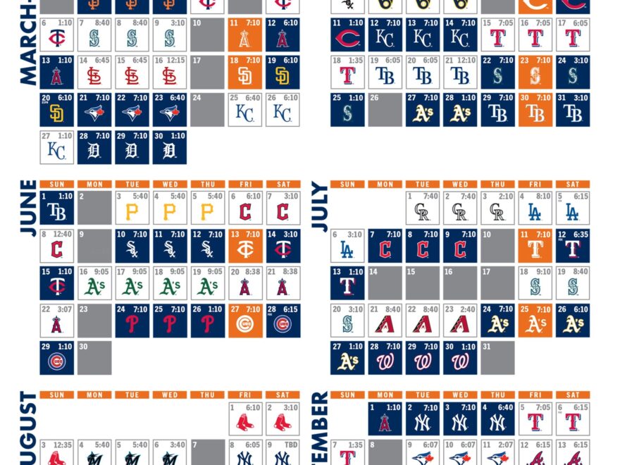 Astros Printable Schedule Houston Astros