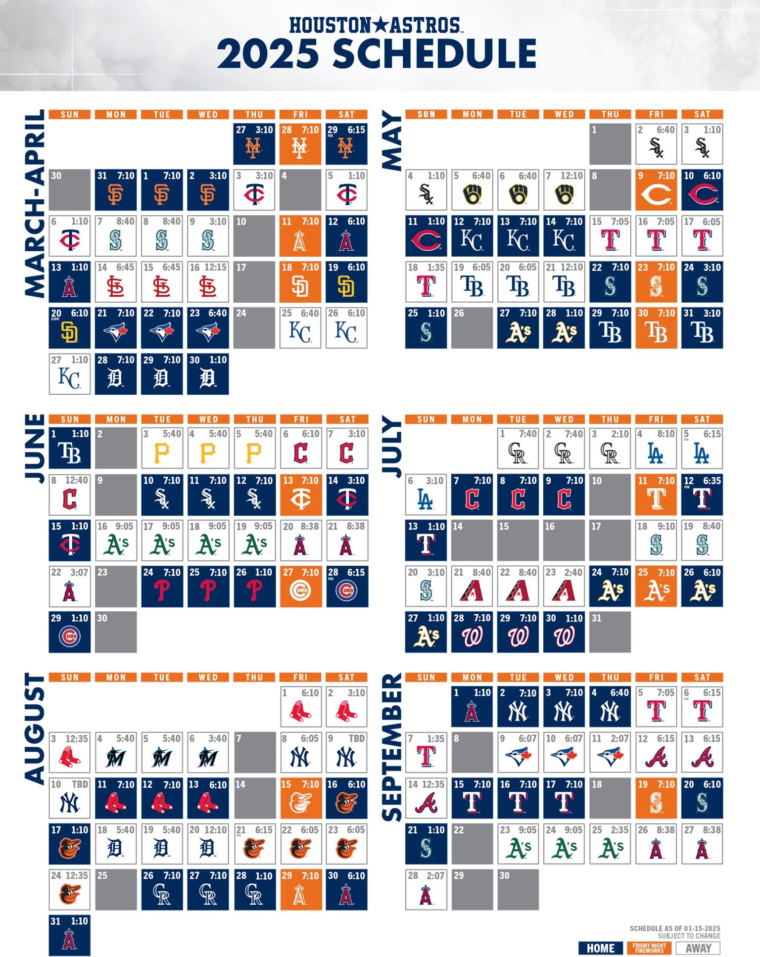 Astros Printable Schedule Houston Astros Astros Printable Schedule Houston Astros