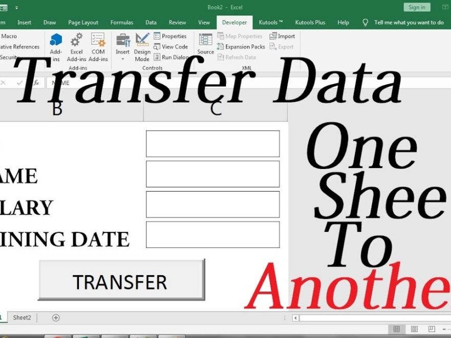Automatically Transfer Data From One Sheet To Another In Excel YouTube