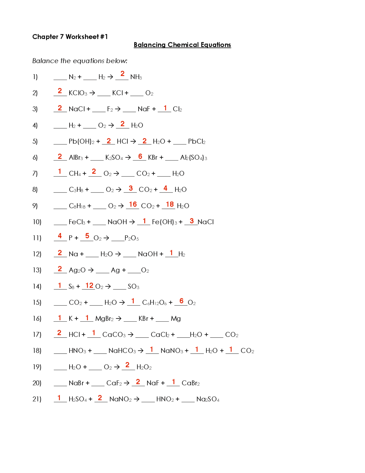 balancing equations worksheet chemistry balancing equations worksheet chemistry