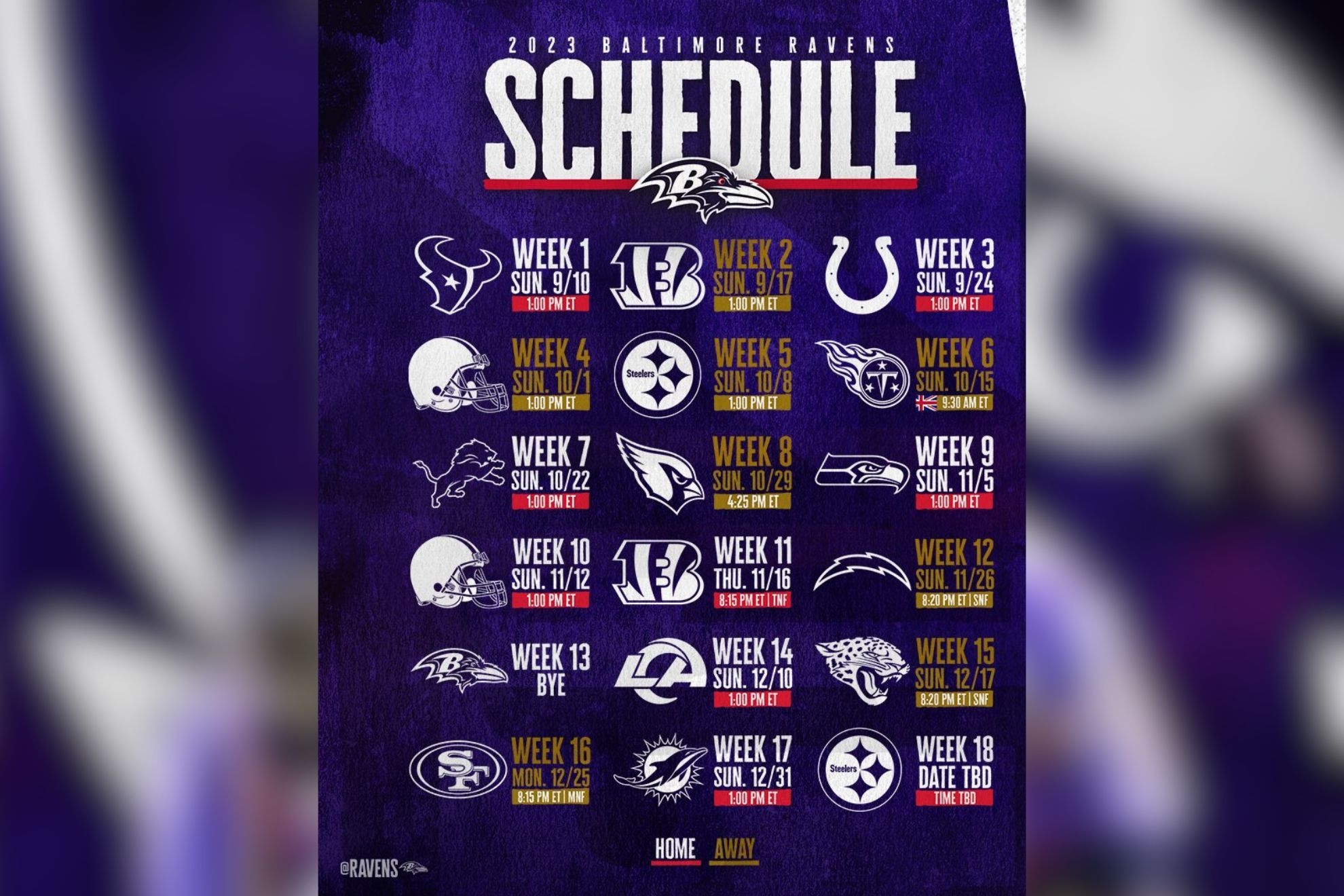 Baltimore Ravens Schedule For 2023 Nfl Season MARCA English Baltimore Ravens Schedule For 2023 Nfl Season MARCA English