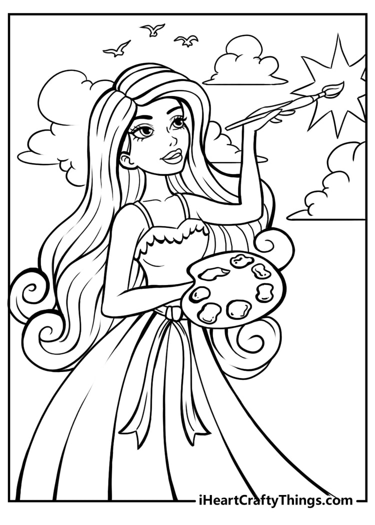 Barbie Coloring Pages 100 Free Printables Barbie Coloring Pages 100 Free Printables