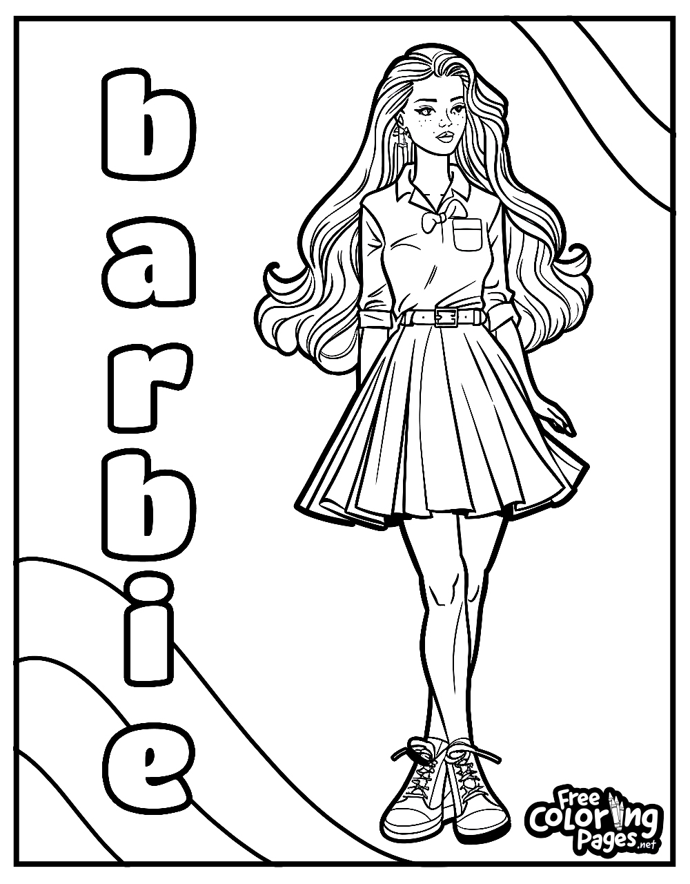 printing barbie coloring pages