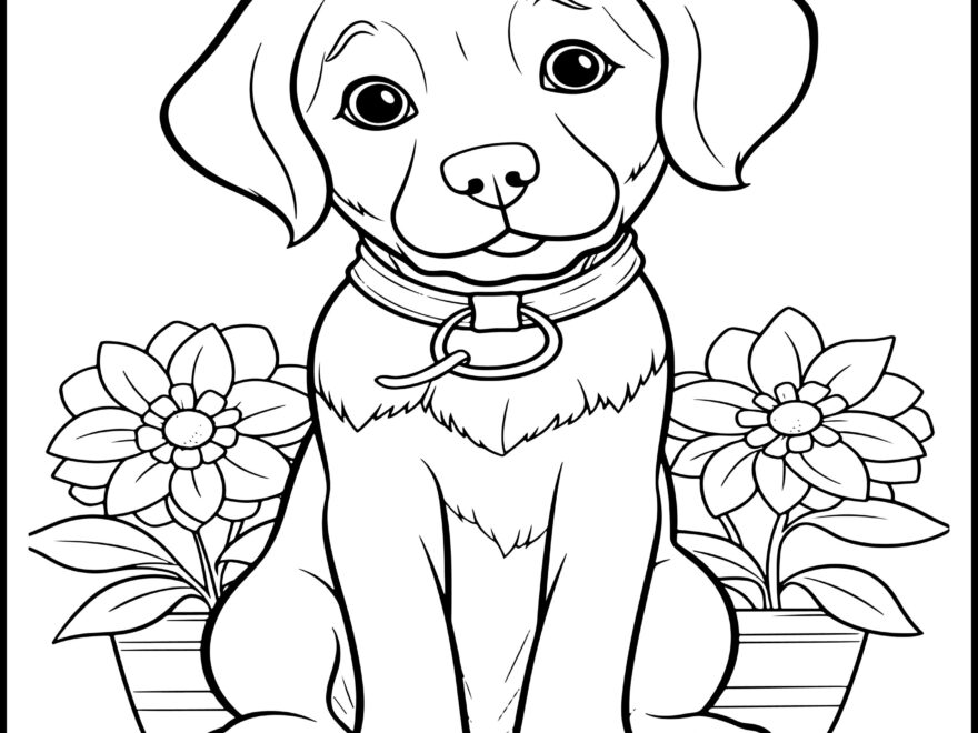 Beautiful Flowers Dog Coloring Book Flowers Dog Coloring Pages Made By Teachers