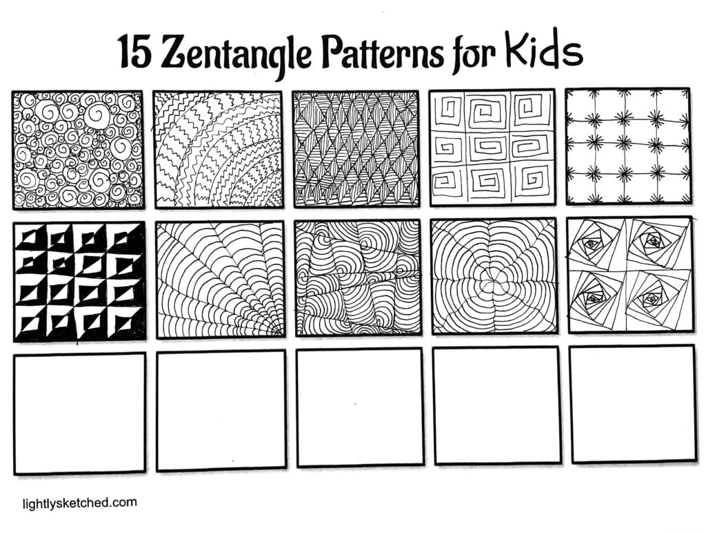 zentangle patterns free printable