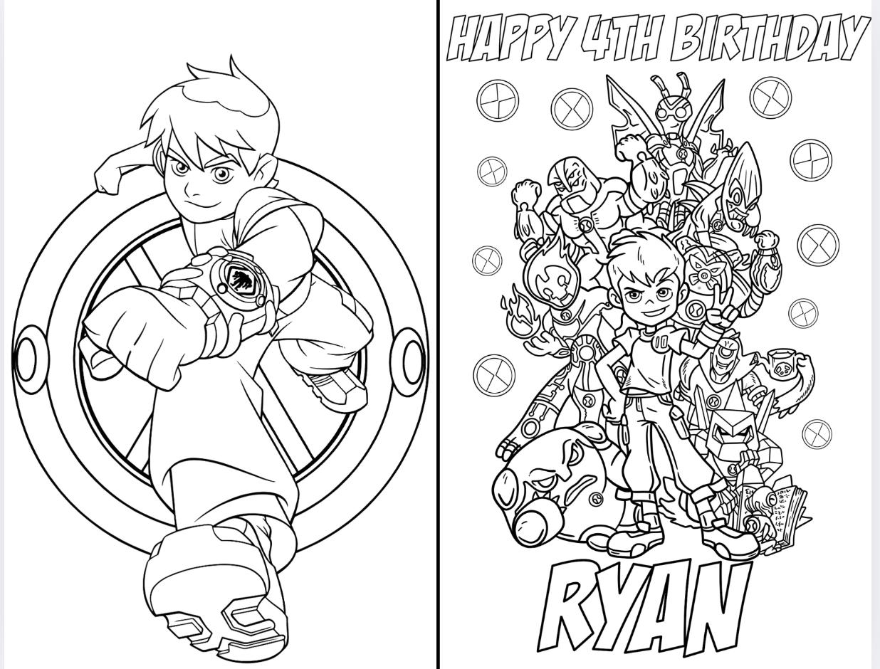 ben 10 coloring pages