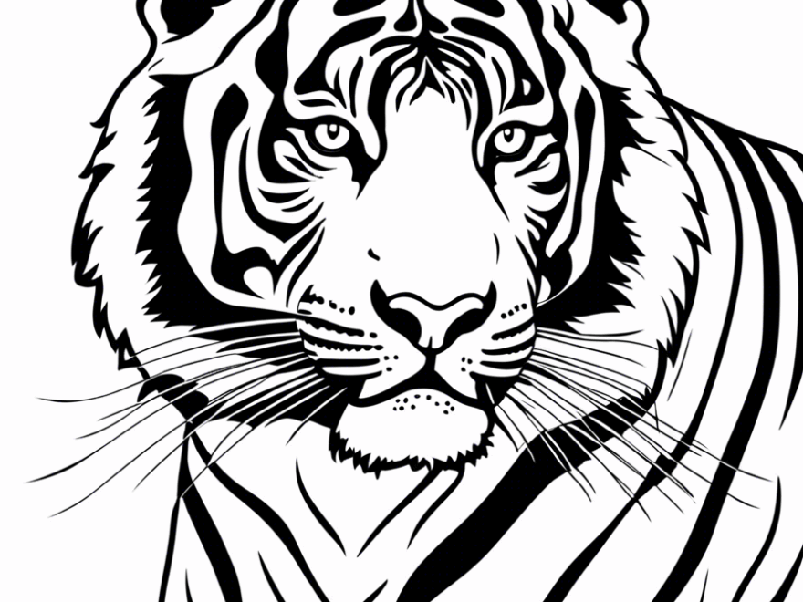 Bengal Tiger Coloring Page