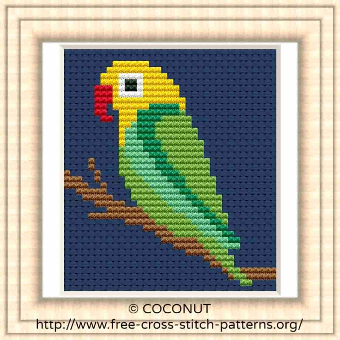 BIRD 19 FREE AND EASY PRINTABLE CROSS STITCH PATTERN BIRD 19 FREE AND EASY PRINTABLE CROSS STITCH PATTERN