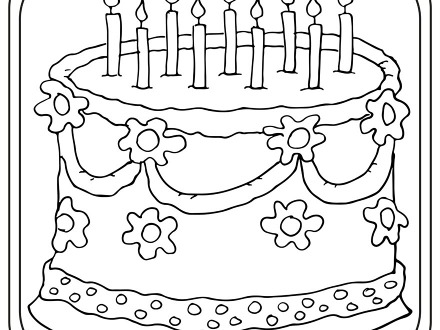 Birthday Cake Coloring Pages Preschool Kindergarten First Grade Made By Teachers