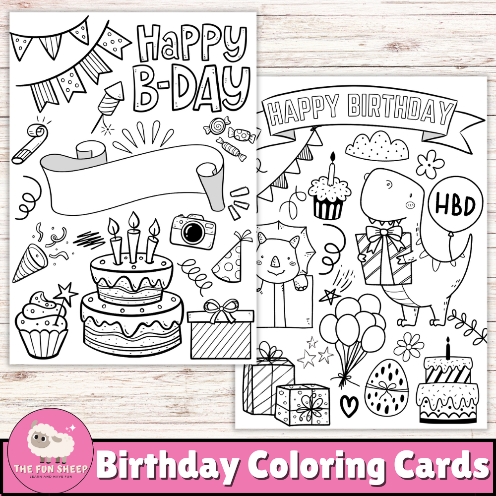printable coloring birthday cards printable coloring birthday cards