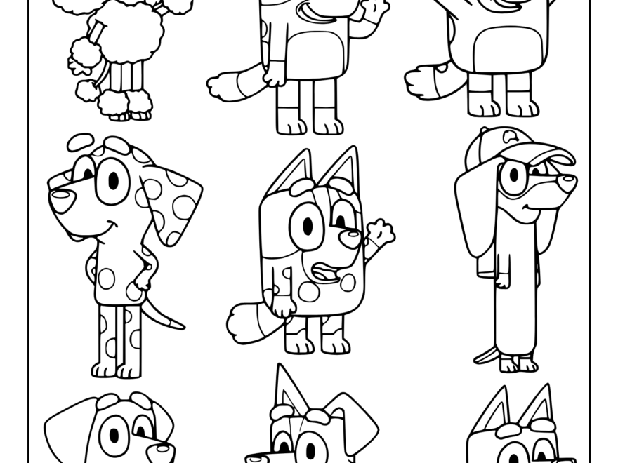 Bluey Coloring Pages 45 Free Printable PDF