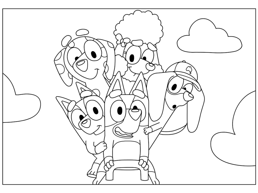 Bluey Friends Colouring Sheets Bluey Official Website