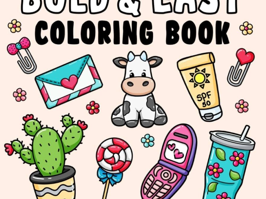 Bold Easy Coloring Book For Adults And Kids Cute And Simple Designs Of Various Objects With Thick Lines Veronica Jeanett 9798322473930 Amazon Books