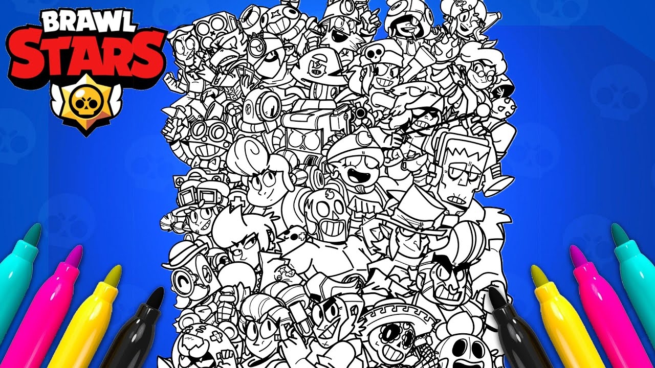 Brawl Stars All Tier Coloring Page All Brawlers Coloring Set YouTube Brawl Stars All Tier Coloring Page All Brawlers Coloring Set YouTube