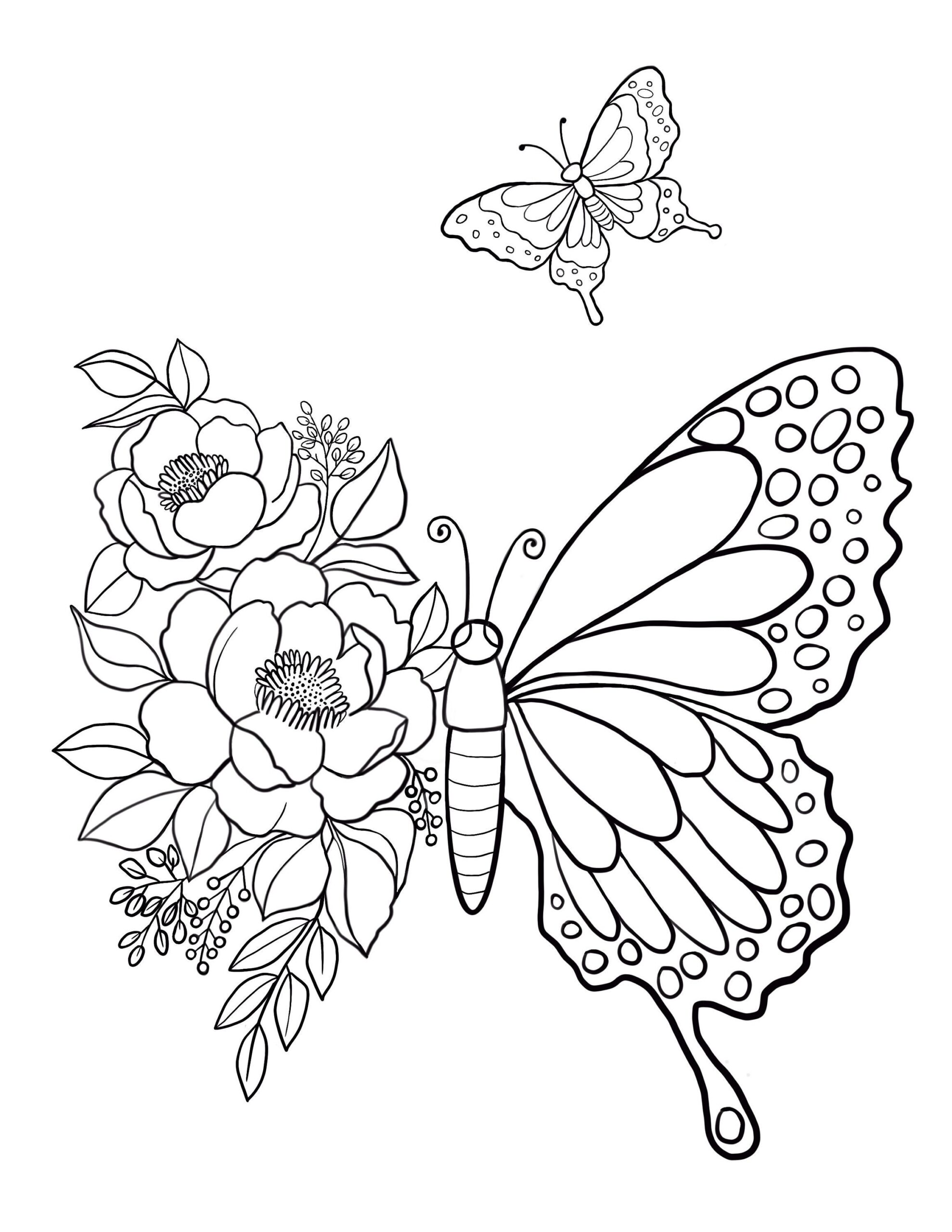 Butterfly Printable Coloring Sheet Coloring Pages Kids Coloring Pages Kids Summer Activity Butterfly Pictures Etsy