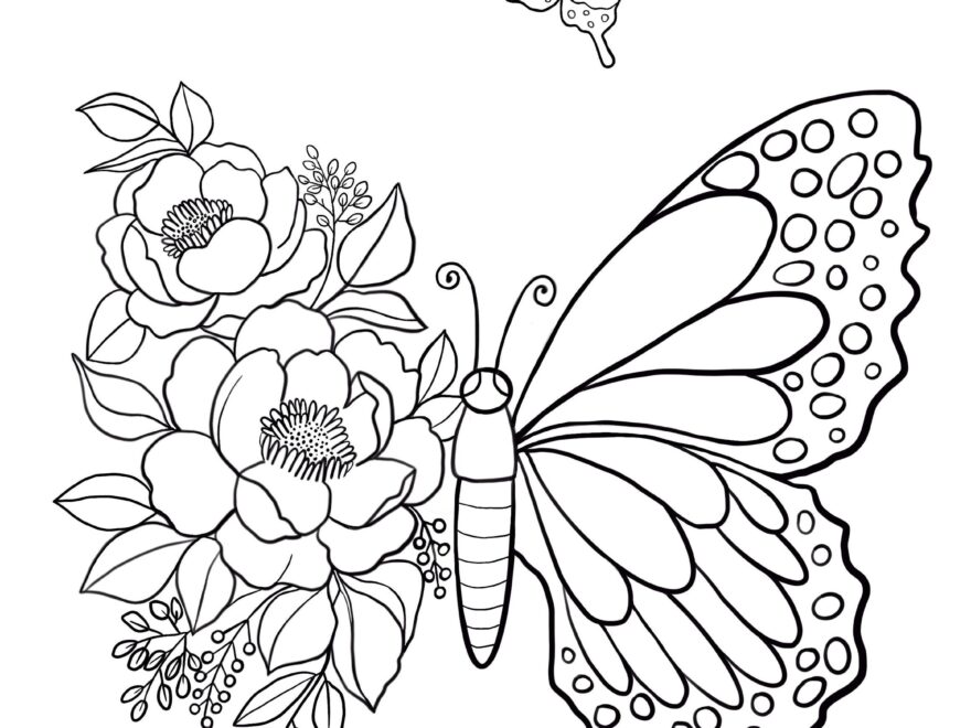 Butterfly Printable Coloring Sheet Coloring Pages Kids Coloring Pages Kids Summer Activity Butterfly Pictures Etsy Denmark