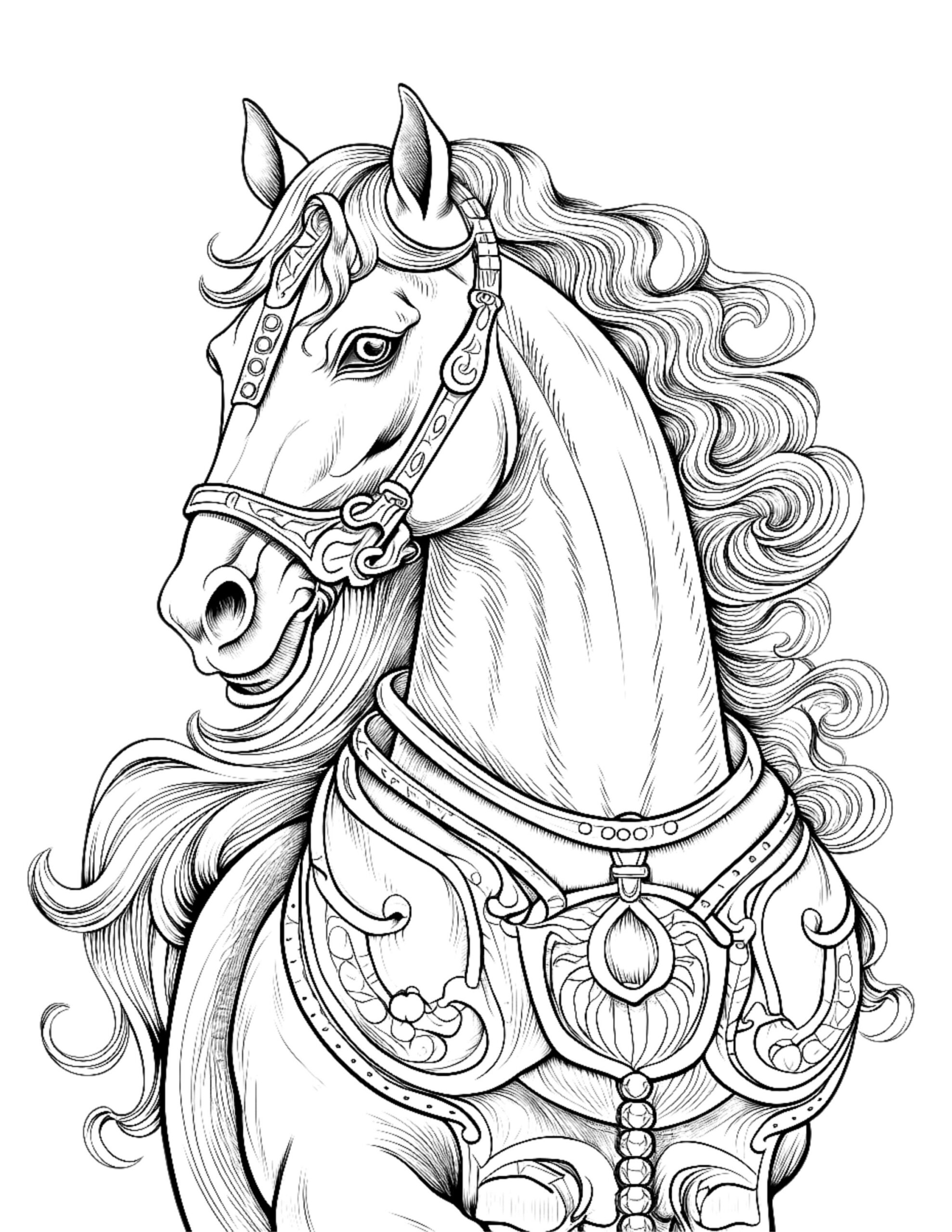 printable horse coloring book printable horse coloring book
