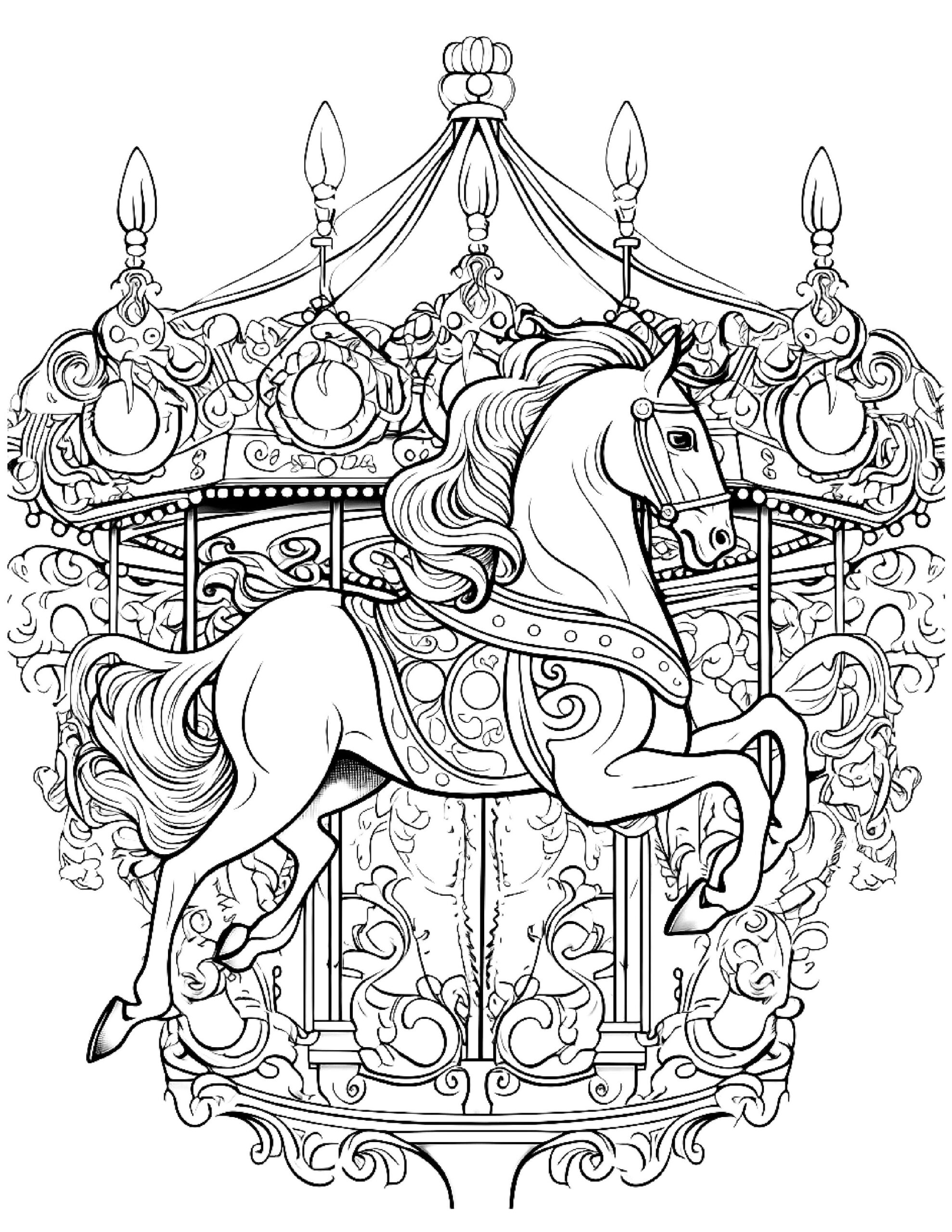 printable coloring pages horses