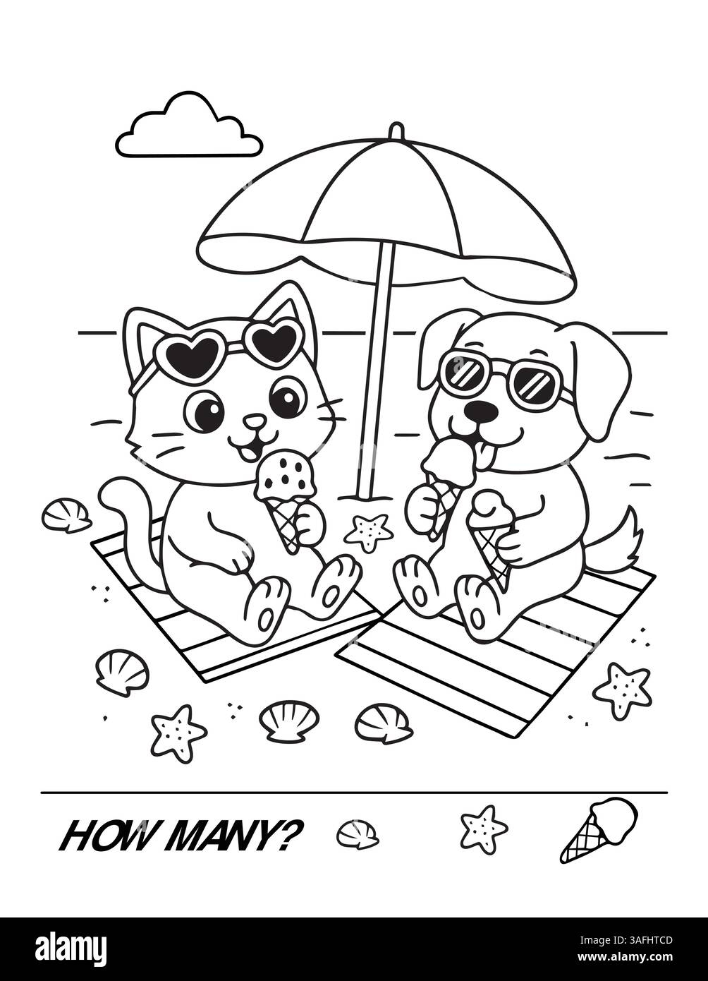 Cat And Dog Coloring Pages For Kids Hi res Stock Photography And Images Alamy