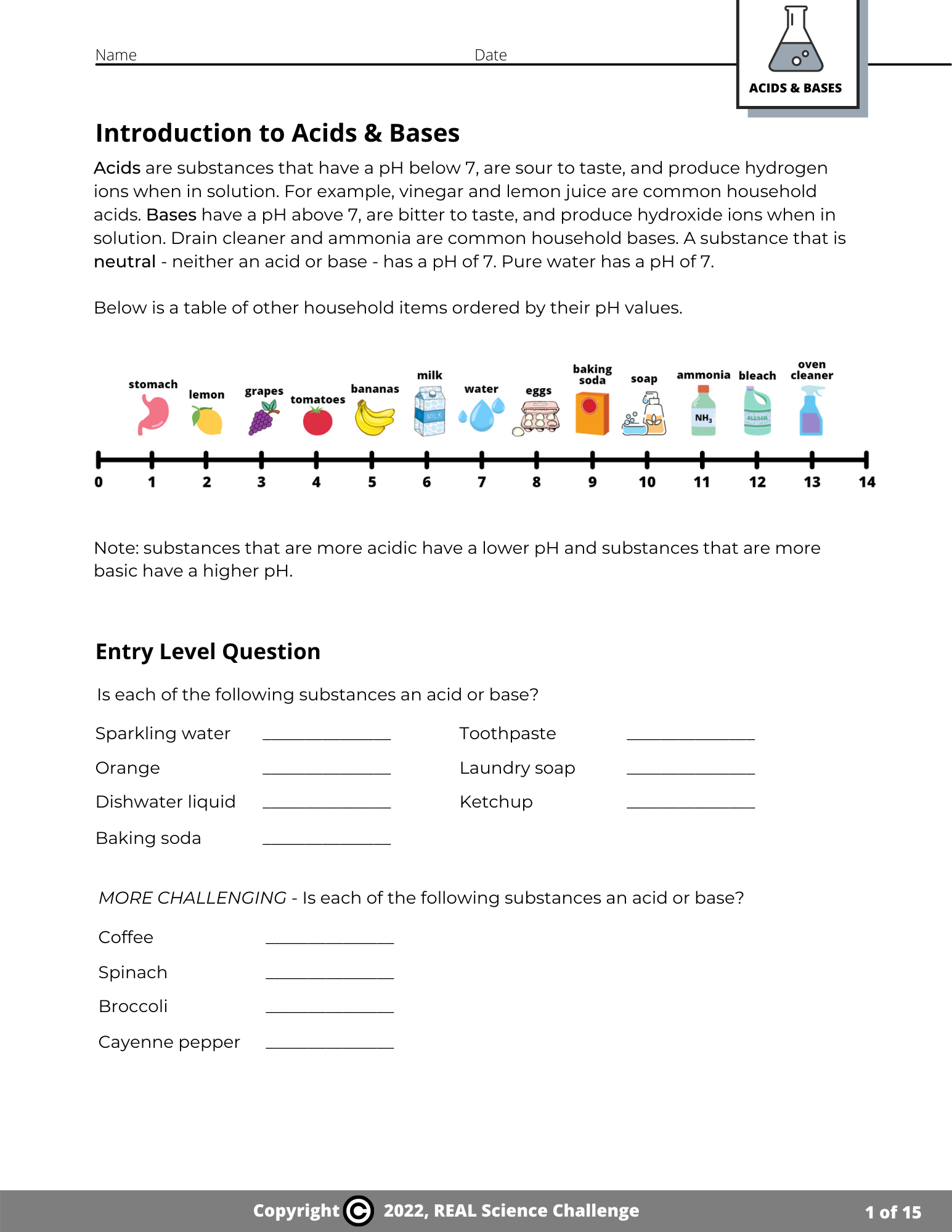 Challenge Questions Acids And Bases In Everyday Life Worksheets Library Challenge Questions Acids And Bases In Everyday Life Worksheets Library