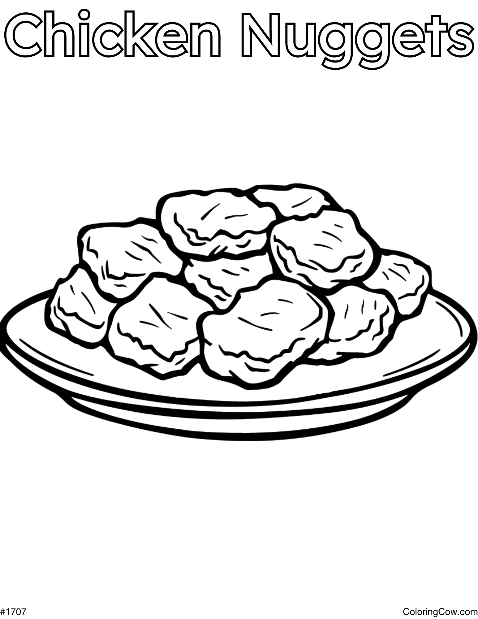 Chicken Nuggets Coloring Page Chicken Nuggets Coloring Page