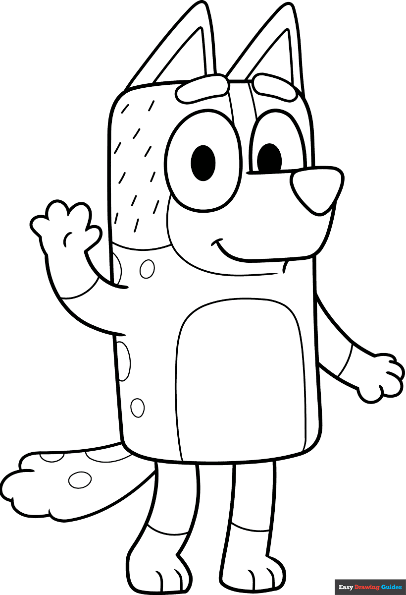 bluey coloring pages free