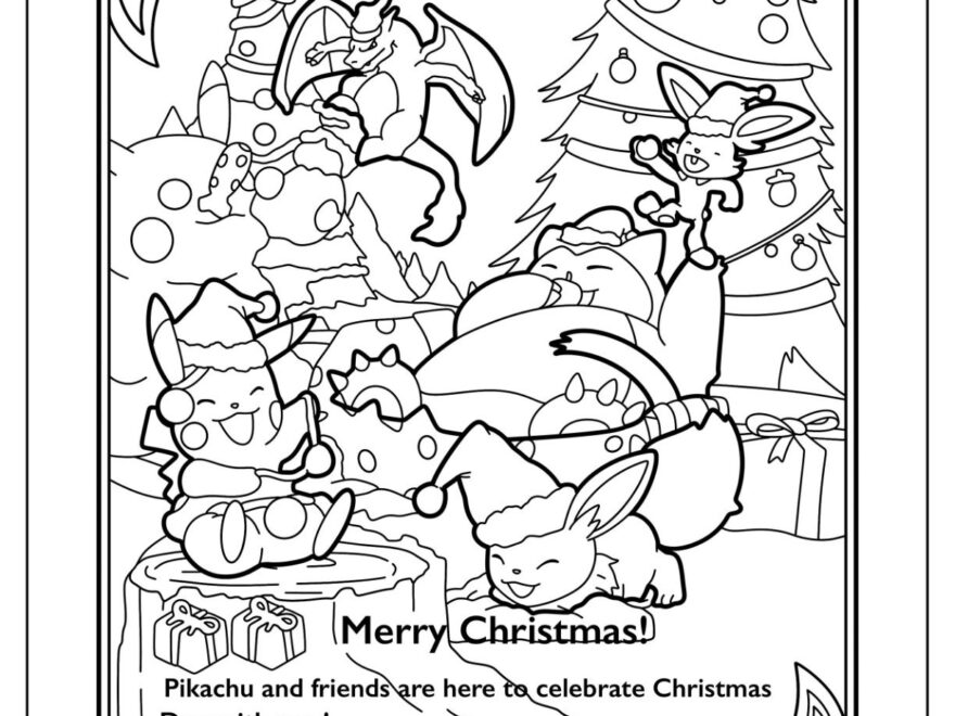Christmas Pokemon Coloring Pages Free Printables