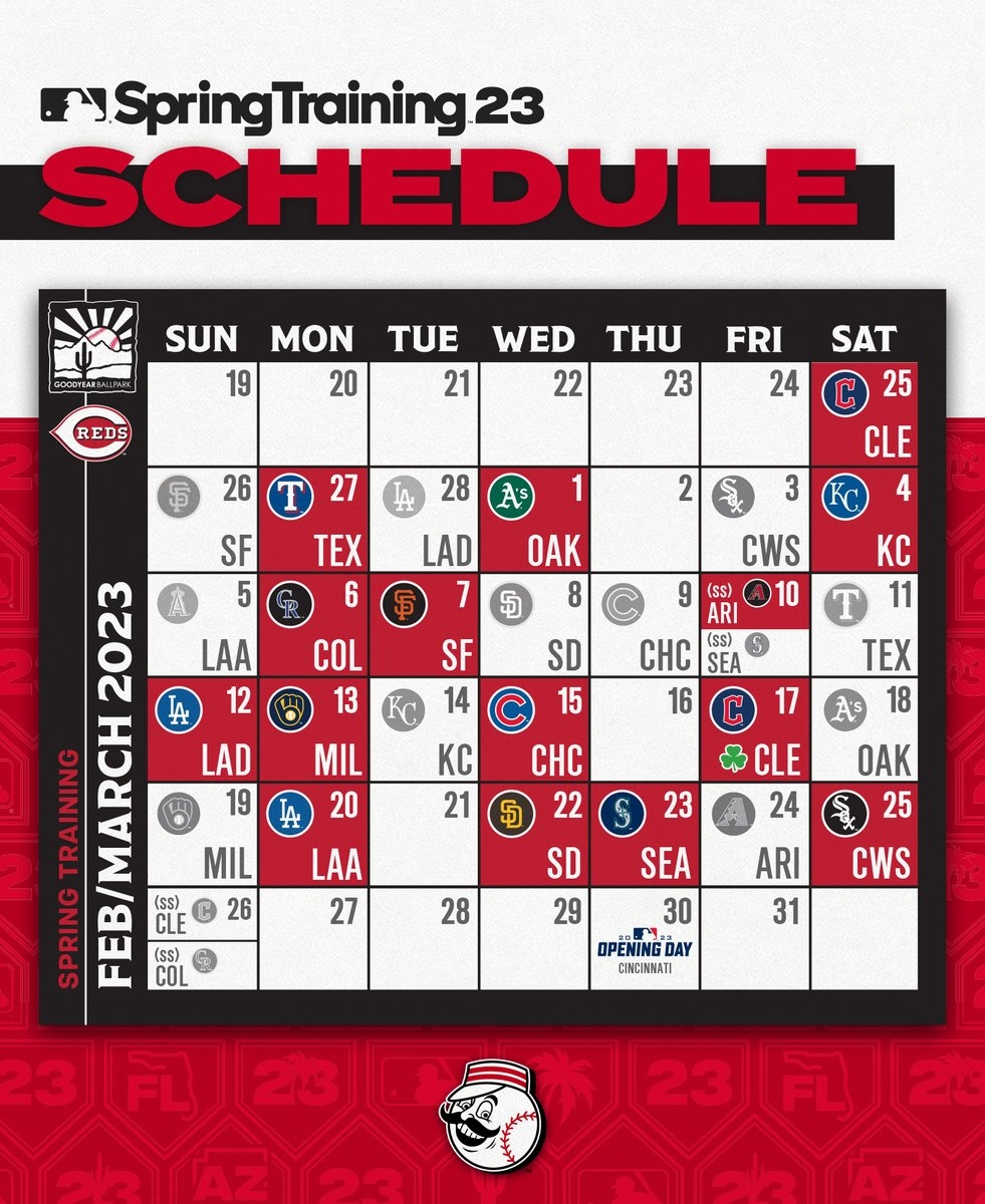 Cincinnati Reds On X The Reds 2023 Cactus League Schedule Is Out RedsST Https t co an2bQ2IwT9 X Cincinnati Reds On X The Reds 2023 Cactus League Schedule Is Out RedsST Https t co an2bQ2IwT9 X