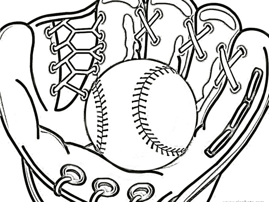 CJO Photo Baseball Coloring Page