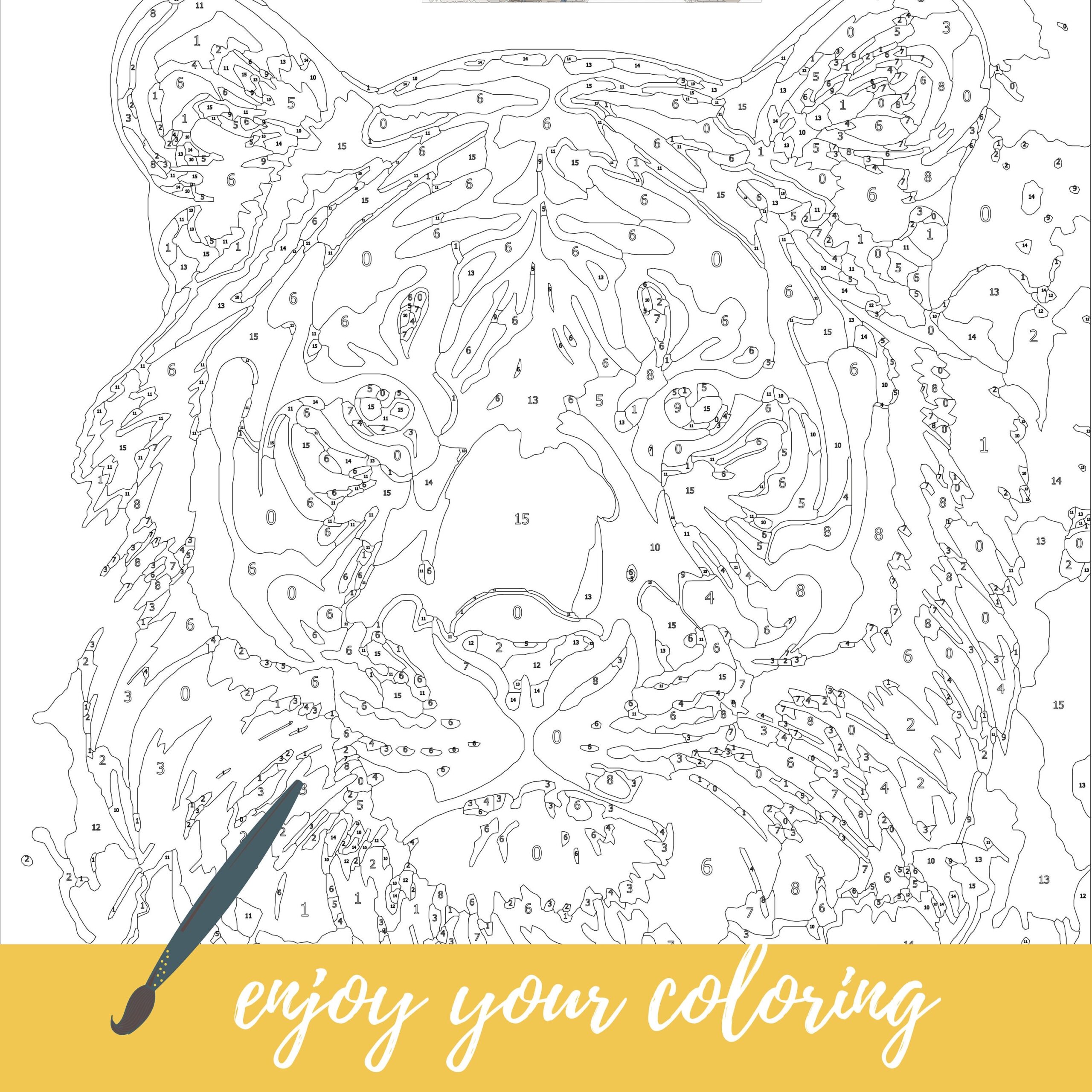 Color By Number For Adult Paint By Number Printable wild Animal Coloring Pages sheets Digital Download advanced Detailed Book 352 Etsy Color By Number For Adult Paint By Number Printable wild Animal Coloring Pages sheets Digital Download advanced Detailed Book 352 Etsy