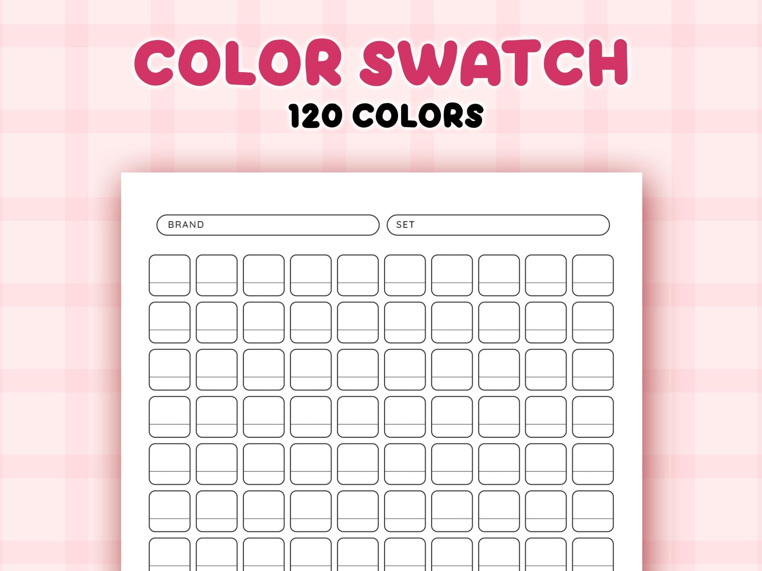 Color Swatch Chart Printable Blank Color Swatches Sheets PDF Alcohol Markers Blank Color Chart Printable 120 Color Test Etsy Color Swatch Chart Printable Blank Color Swatches Sheets PDF Alcohol Markers Blank Color Chart Printable 120 Color Test Etsy