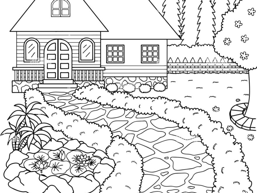 Coloring House Cut Out Stock Images Pictures Alamy