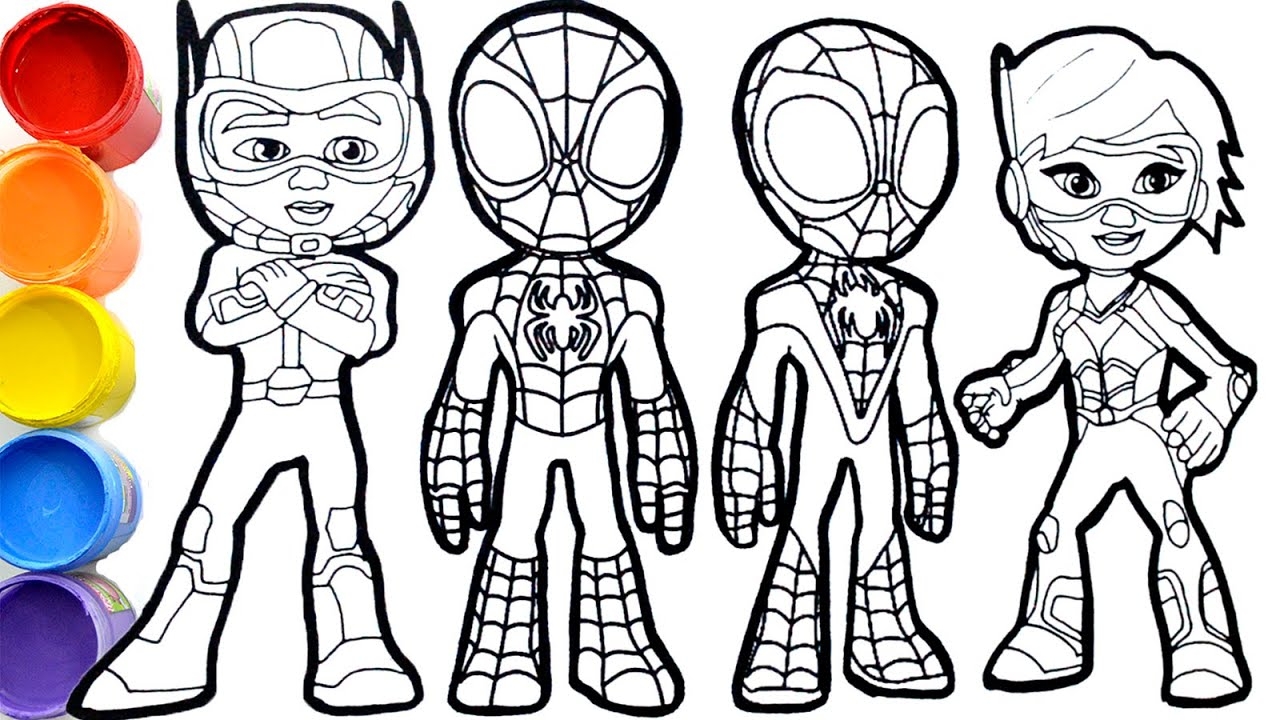 spidey and his amazing friends coloring pages