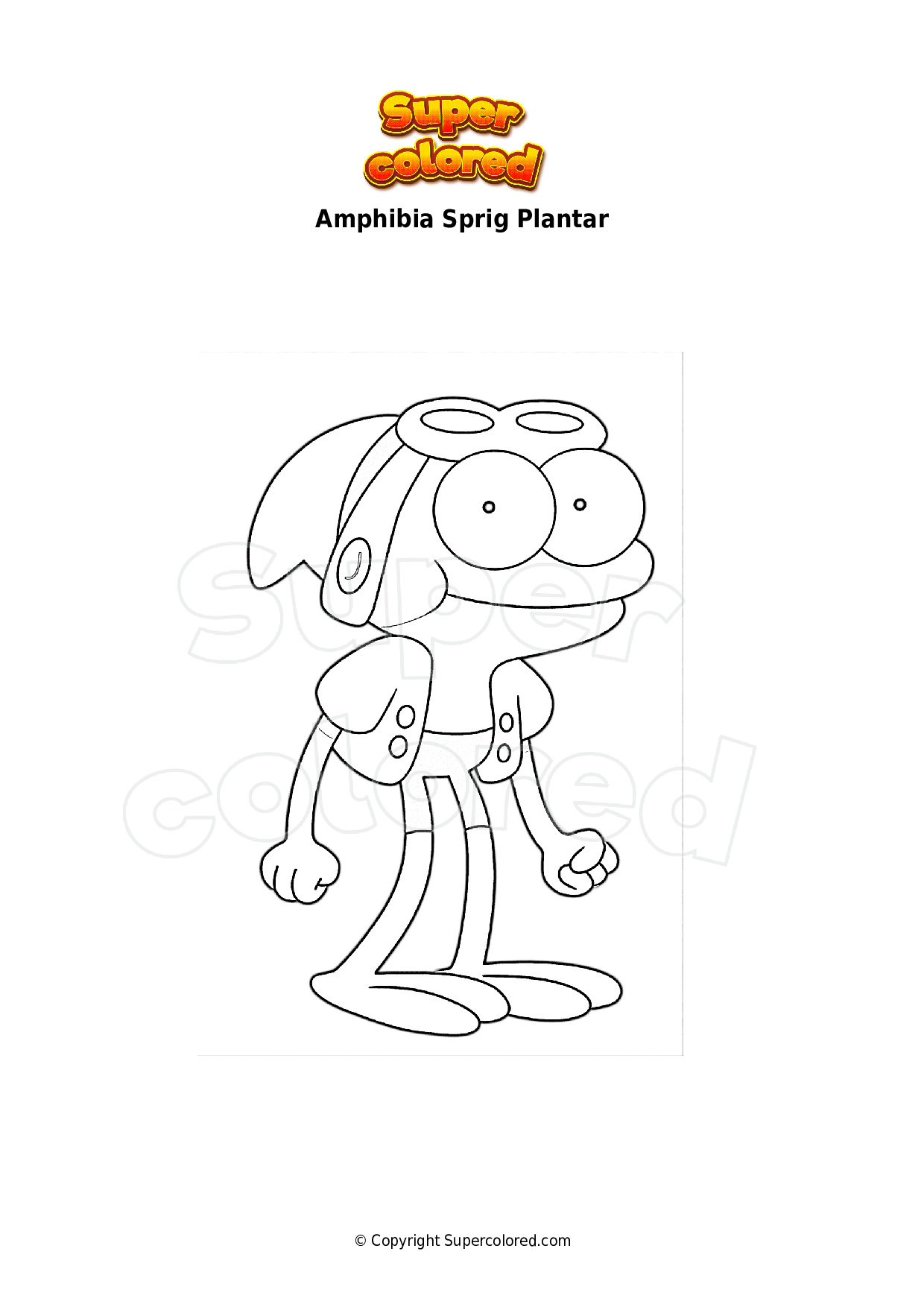 Coloring Page Amphibia Sprig Plantar Supercolored