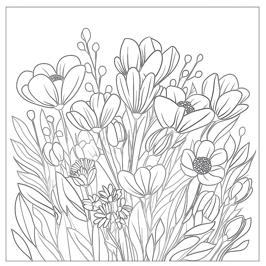 coloring pages of flowers