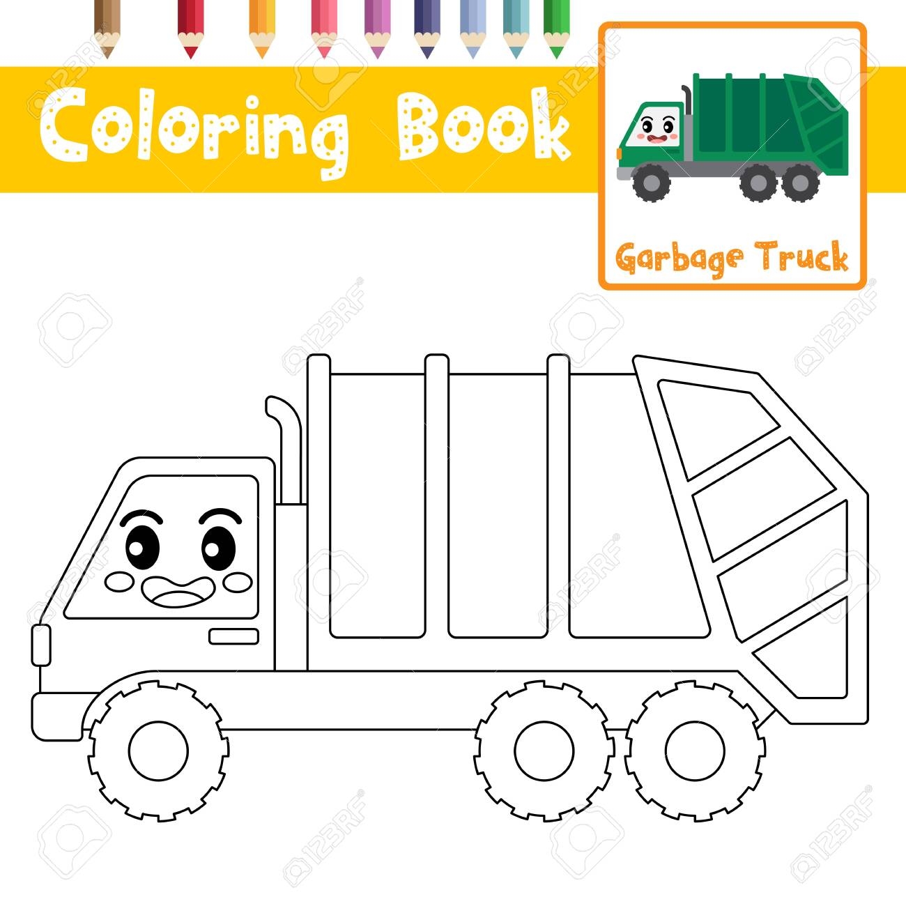garbage truck coloring pages garbage truck coloring pages
