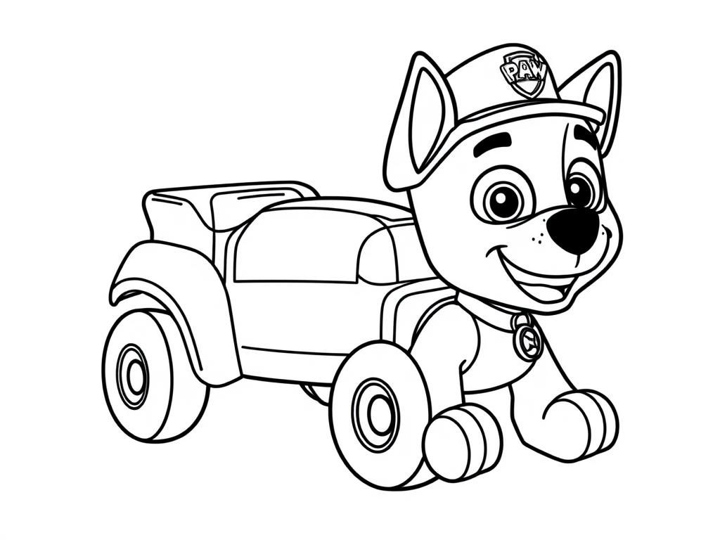 chase paw patrol coloring pages