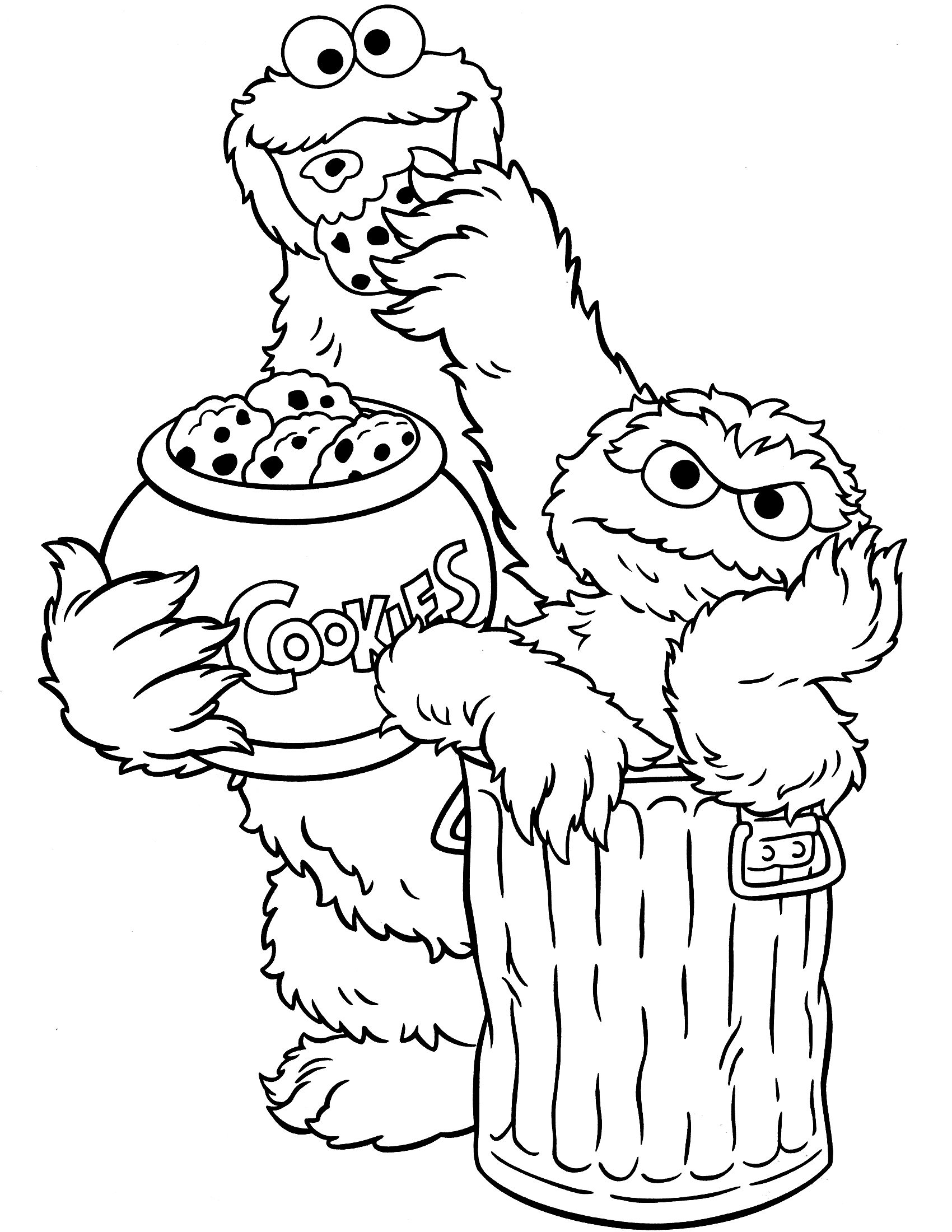 sesame street coloring pages