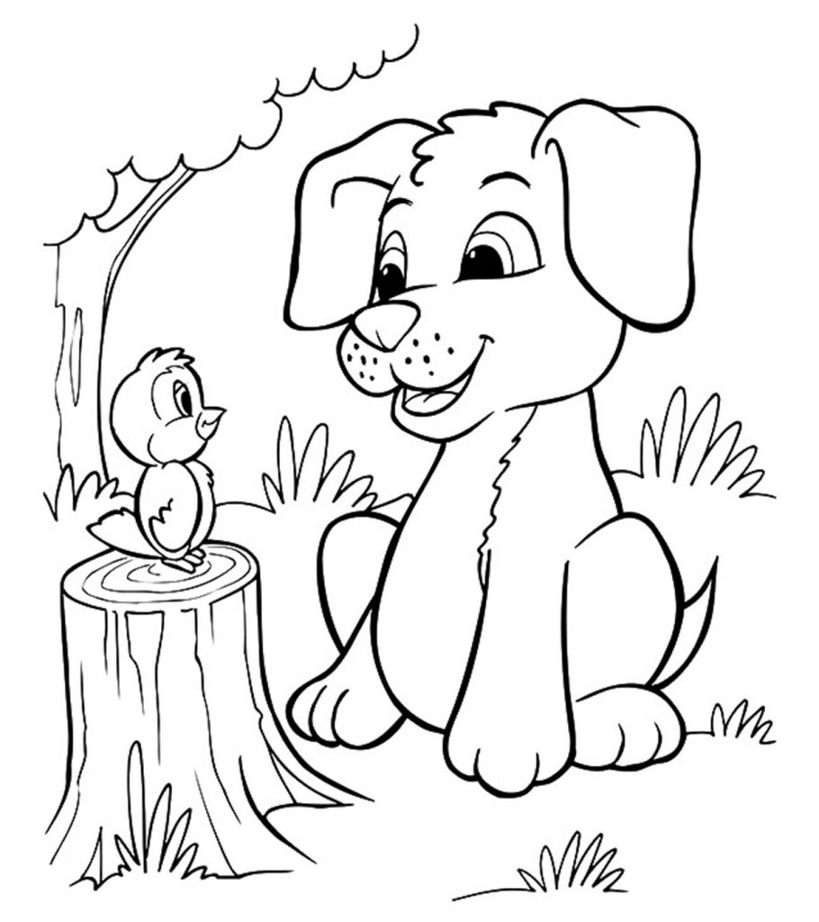 Coloring Pages Cute Puppy Coloring Pages For Your Little Ones