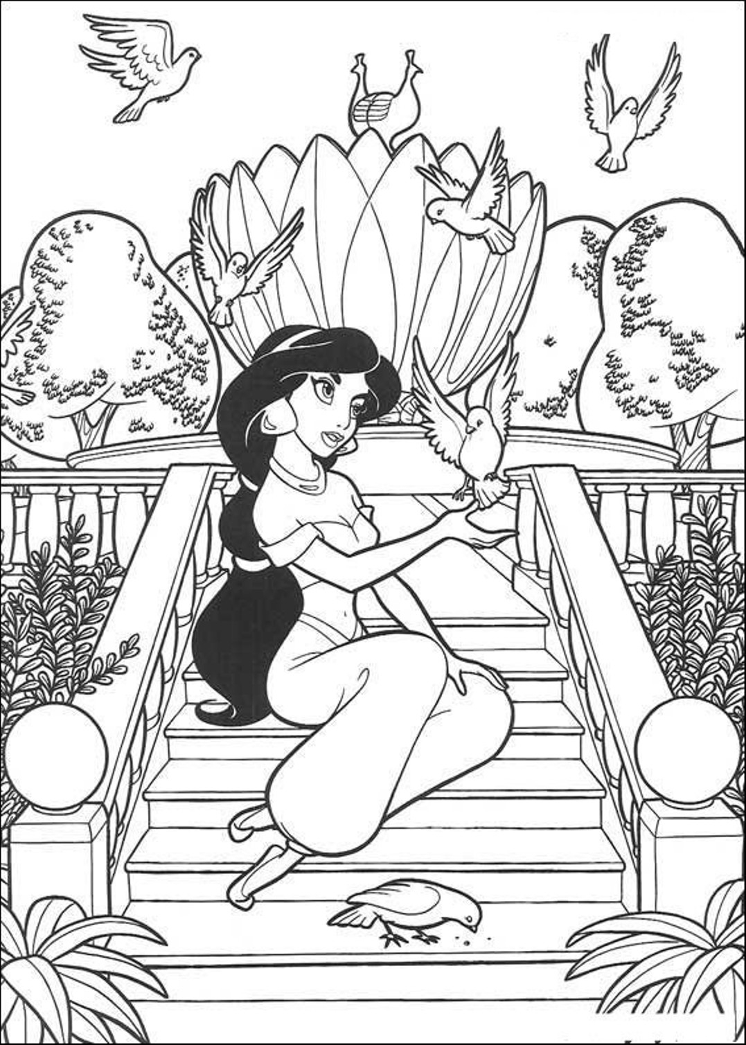 Coloring Pages Disney Jasmine Coloring Pages