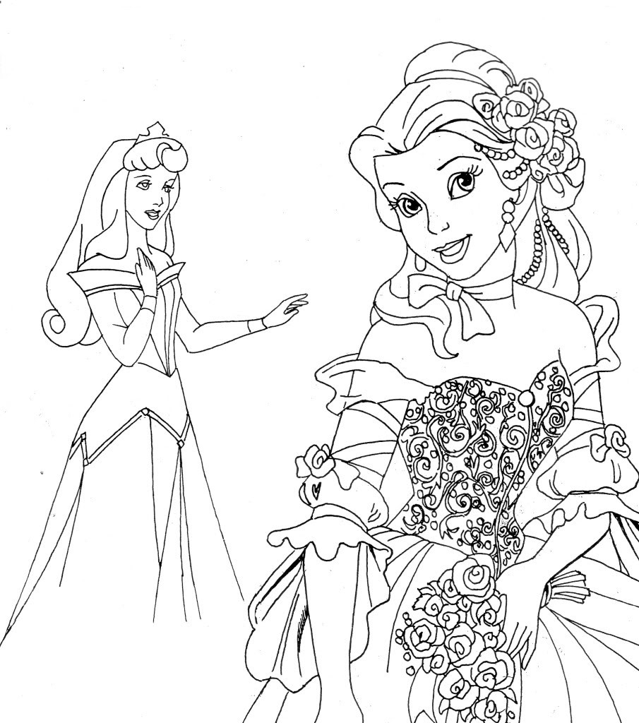 disney princess coloring book printable