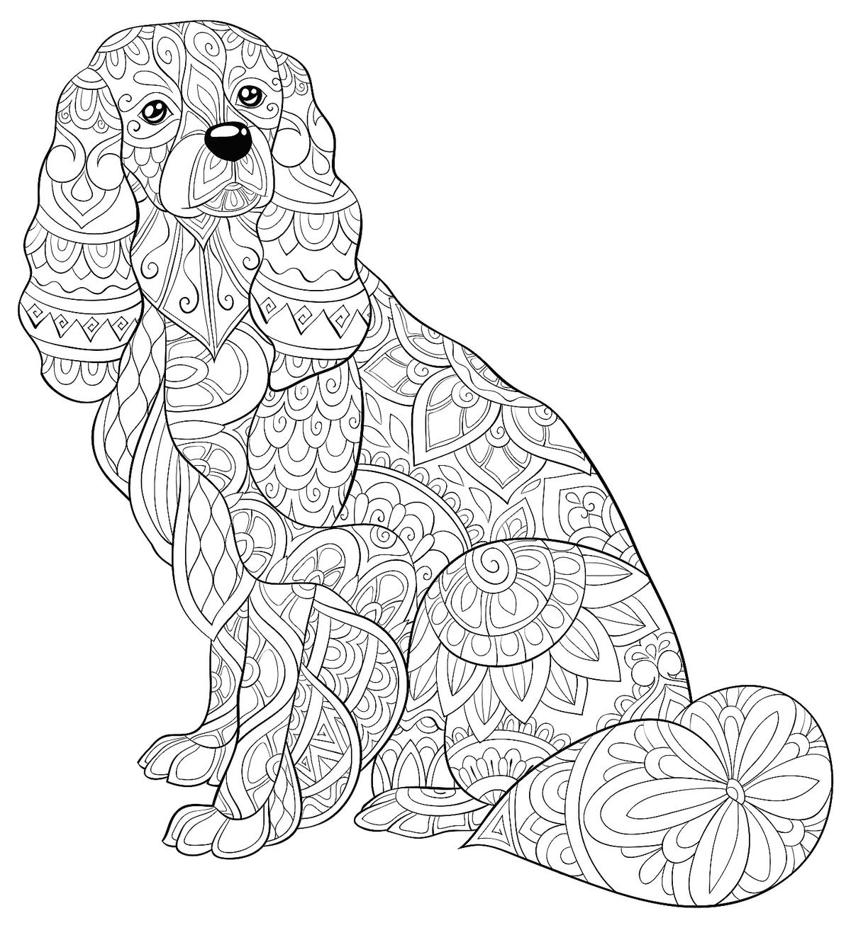 printable colouring pages dogs