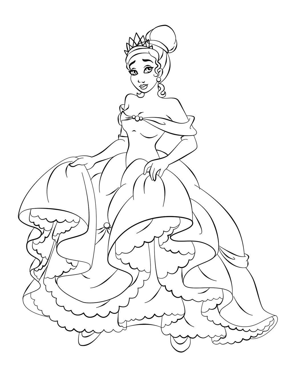 disney princess tiana coloring pages disney princess tiana coloring pages