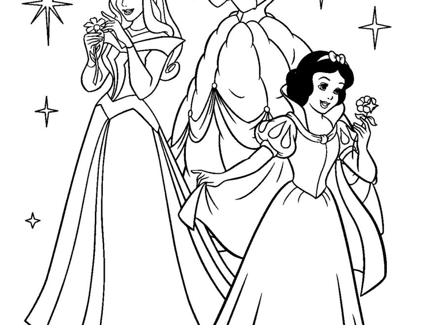 Coloring Pages Free Printable Disney Princess Coloring Pages For Kids